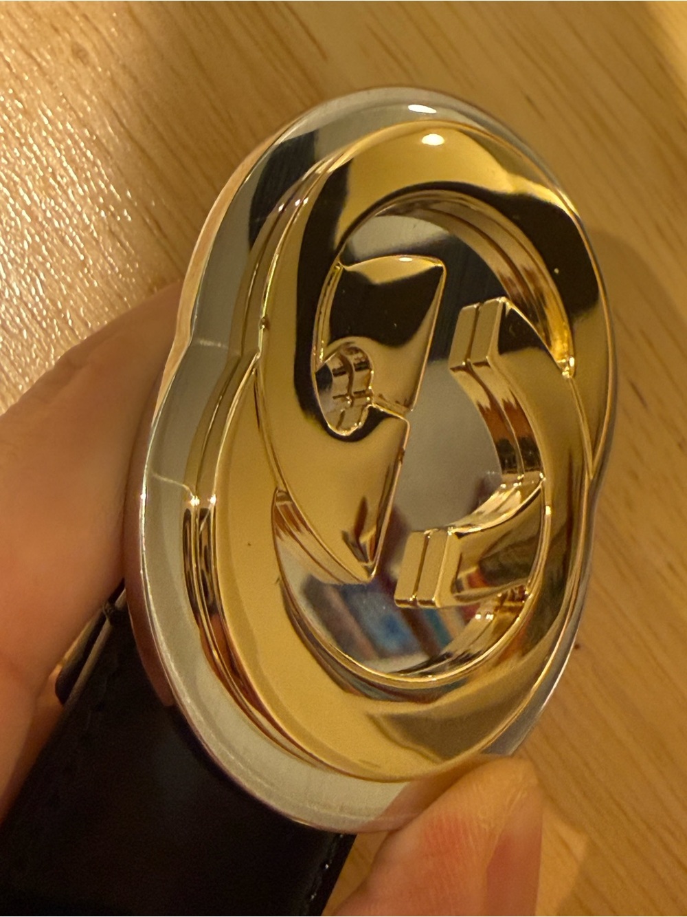 Gucci Gold Interlocking G Logo Belt Buckle